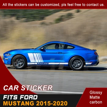 

Car Decals Side Body Stripe Racing Graphic Vinyl Scratch Car Stckers Custom Fit For FORD Mustang 2015 2016 2017 2018 2019 2020
