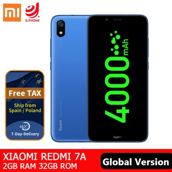 Перейти на Алиэкспресс и купить Xiaomi Redmi 7A 3 ГБ ОЗУ 32 Гб ПЗУ мобильный телефон Snapdragon 439 Восьмиядерный аккумулятор 4000 мАч 13MP камера заднего вида