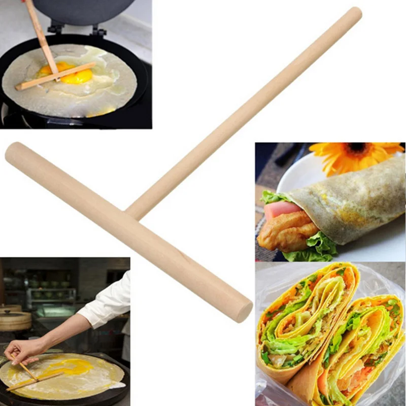 Портативный домашний кухонный инструмент Набор DIY использование крепа для изготовления блинов тесто деревянный Рассекатель палки C1399 a