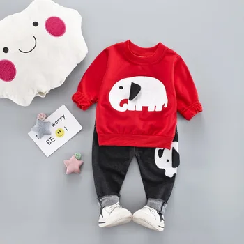 

baby Boy Set 0-2Y kids clothes set Cartoon elephant Casual Toddler Baby Boy 2Pcs Outfits Set