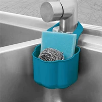 Kitchen Sponge Drain Holder PP rubber Toilet Soap Shelf Organizer Sponge Storage Rack Basket Wash Cloth Tools Faucet Mounted 1