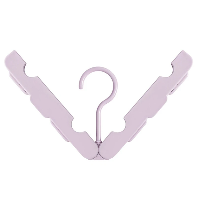 

Folding Portable Creative Clothes Candy Color Universal Non-Slip Hanger Multi-Function Home Or Travel