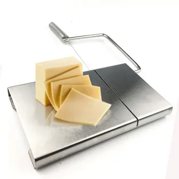

Cheese Slicer Stainless Steel Wire Kitchen Cheese Food Slicer Cheese Cutting Serving Board DAG-ship