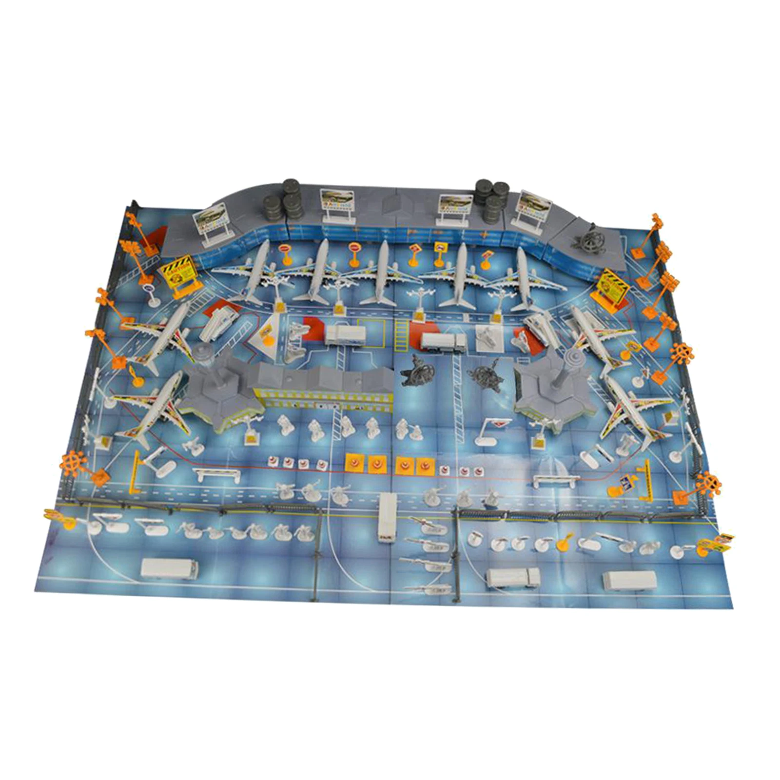 Simulation Airport Scene Toy Airport Assembled Toys Set Airplane Aircraft