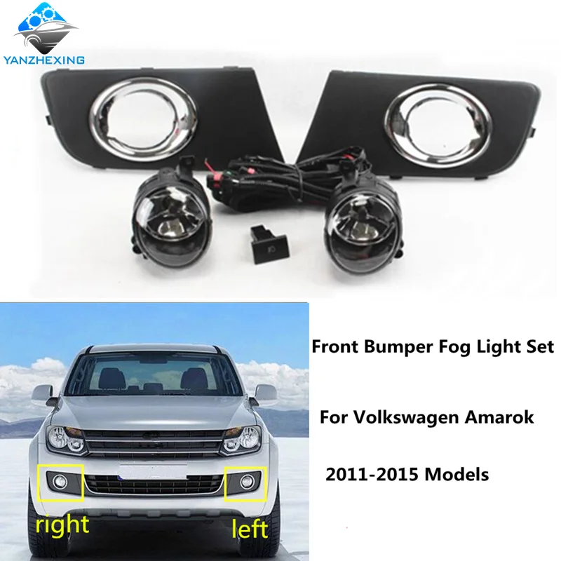 For VW Amarok Front Bumper Fog light 2011-2016 halogen bulb 9006 12v 51w with Wire Harness Switch Assembly kit | Автомобили и