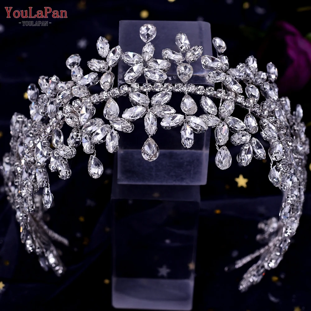 TOPQUEEN HP404 Bridal Headband Woman Hair Hoop Tiara and Crown Rhinestone Bohemia Hairbands Wedding  Hair Accessories Headdress