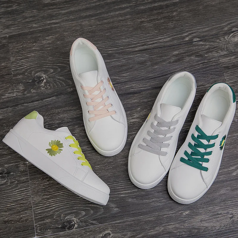 

CINESSD Microfiber White Sneakers Women Trend Spring 2020 Fashion Casual Shoes Women Platform Sneakers Thick Bottom Female Shoes