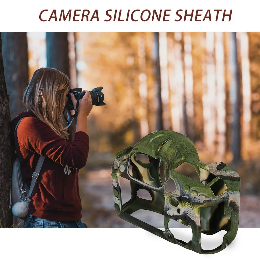 Для Canon 5D4 чехол; защитный чехол Профессиональный силиконовый резиновый корпус камеры чехол съемный защитный