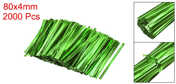 Green 3 Inches Uxcell 2000 шт. 3 дюйма 4 дюйма Металлические Твист Галстуки 100/80 мм x 4 мм для сумок для искусства и ремесел Золотой Синий Серебряный Фиолетовый Зеленый Красный - Цвет: Green 3 Inches