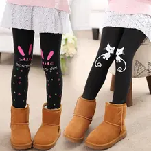 Осенне-зимние плотные леггинсы с рисунком гусеницы для девочек; цельнокроеные брюки; Детские теплые штаны; брюки для больших мальчиков