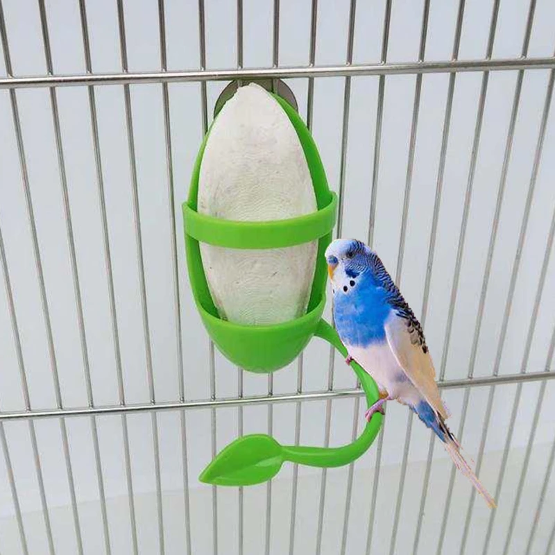 Alimentador de loro con estante de pie soporte para vegetales, contenedor de plástico colgante para comida, accesorios para mascotas, suministros para pájaros