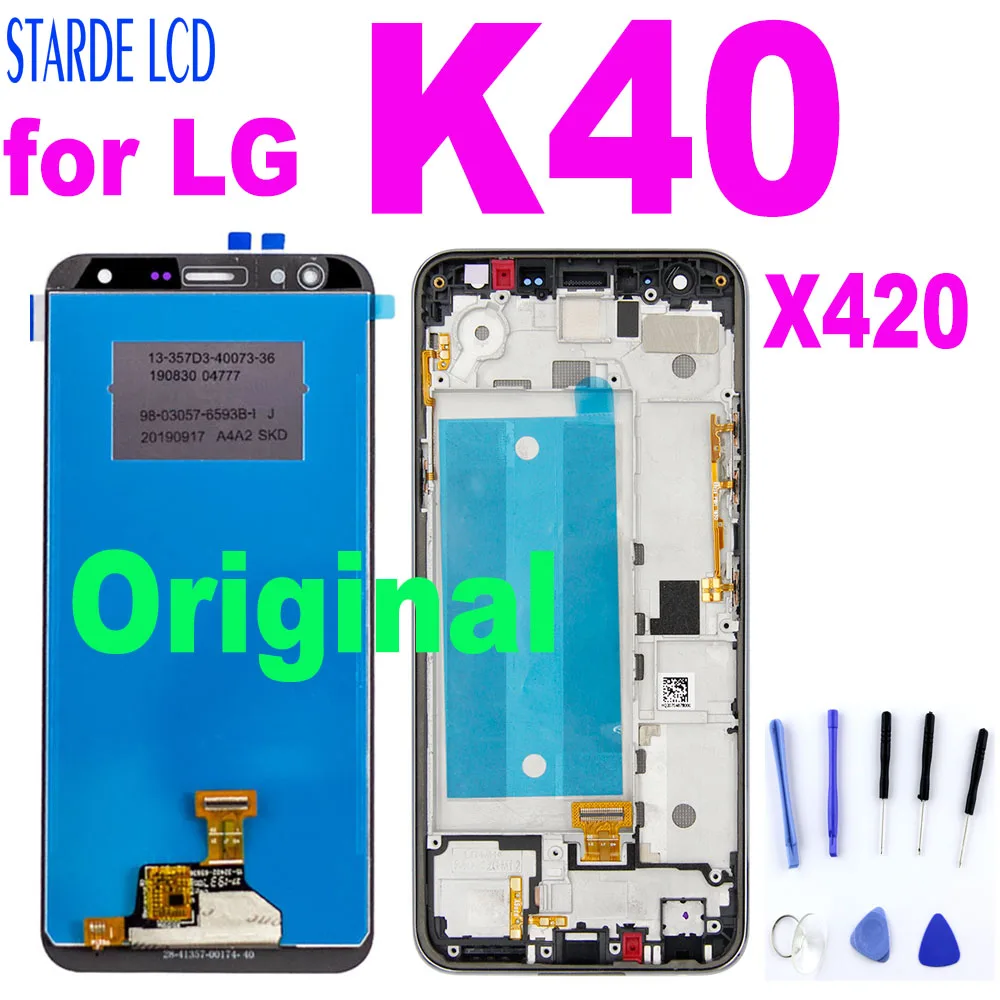 Оригинальный ЖК дисплей 5 7 ''для LG K40 сенсорный экран дигитайзер запасные части