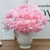 Ramo grande de 6 cabezas de flores artificiales, Hortensia de seda, ramo de novia para boda, flores falsas para el hogar, decoración de pared de flores, regalo de Navidad ► Foto 2/6