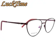 LuckTime Casual Fashion Glasses Frame Metal Retro Woman Myopia Eye Glasses Frame Lucky Time Prescription Glasses Frame