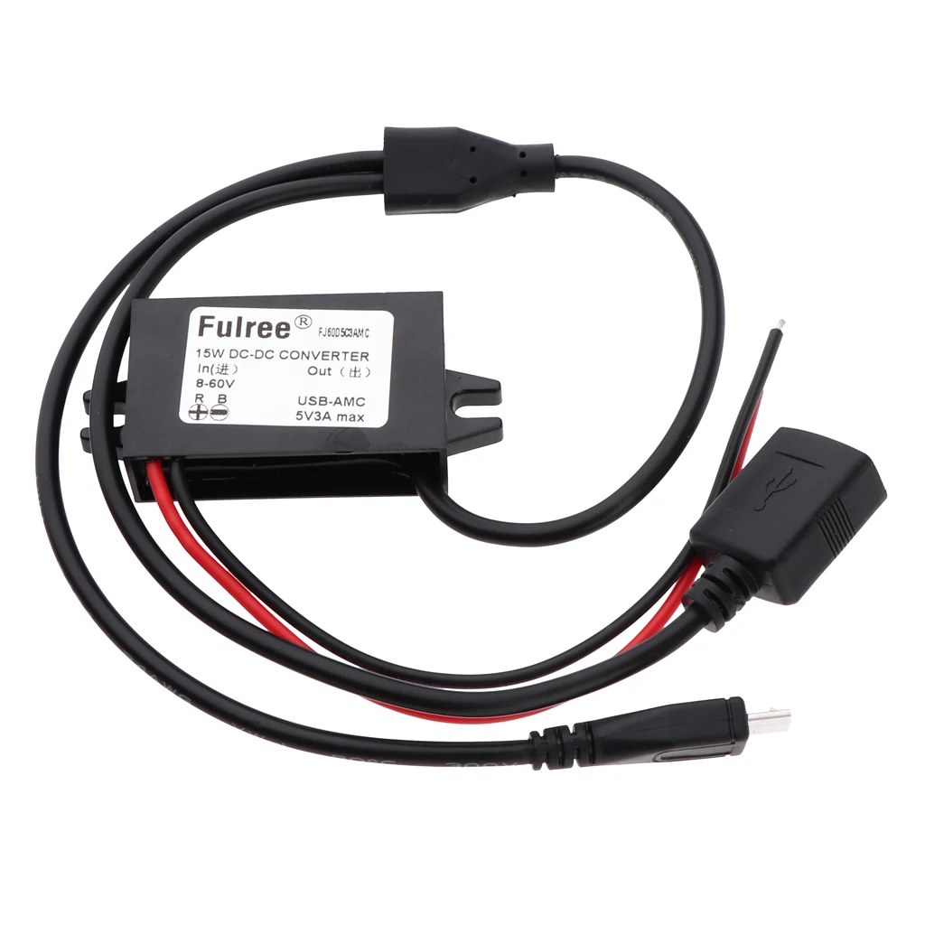 DC-DC Volt Buck Converter Step Down Regulator 8-60V to 5V 3A Power Supply Module Volt Inverter Board Double USB Connector