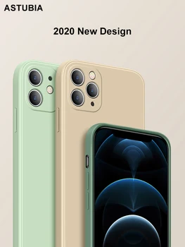 Alternative view of 2021 Square Liquid Silicone Case For iPhone 11 12 13 Pro Max Mini X XR XS MAX 7 8 PLUS SE 2020 Cover Full Protector funda coque