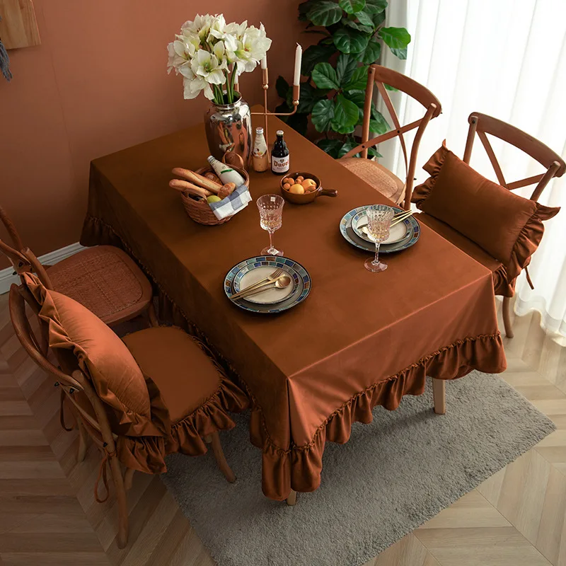 140X220cm Holland velvet tablecloth Hotel Cafe Decoration Tablecloth Solid Color Multi-purpose Cover Cloth Party Table Set | Дом и сад
