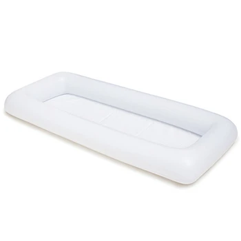 

Inflatable Air Ice Bar Inflatable Rectangle Drinks Holder Water Mattress for Cups Pool Float Swim