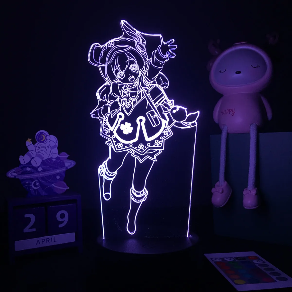 best night light Genshin Impact 3D LED Nightlight Color Changing Usb Battery Powered Usb Lamp Ganyu Mona Game Figure For Room Decor Unique Gift mushroom night light