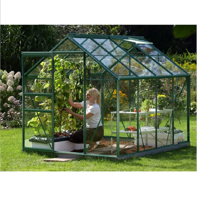 Metal aluminium houses sell small mini low cost frame polycarbonate commercial garden greenhouses green house greenhouse