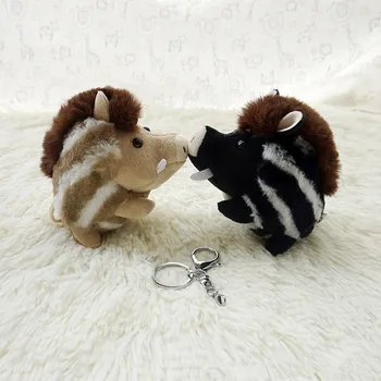 

Cute Wool Plush Pig Key Chain Doll Toy Keychain Wild boar Toy Keyring Pendant Bag Car Key Holder Cute pendant keychain
