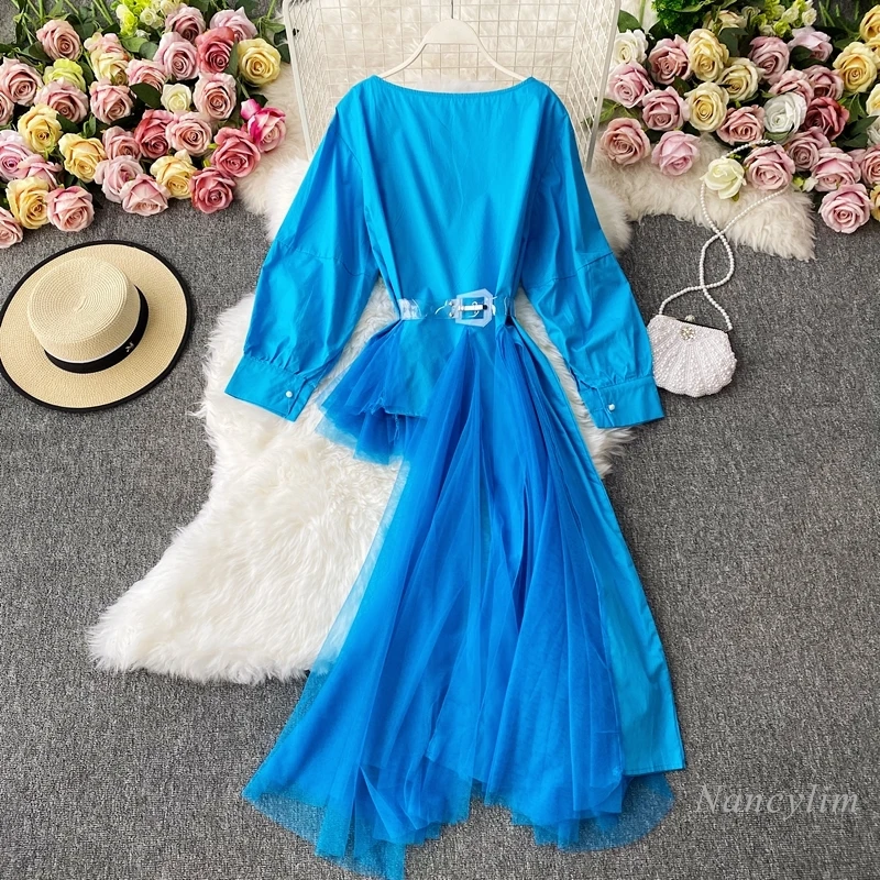 

2020 Autumn New Korean Style Temperament Irregular Long Shirt Girls Ladies Holiday Cool Blouse Candy Color Blusas Femme