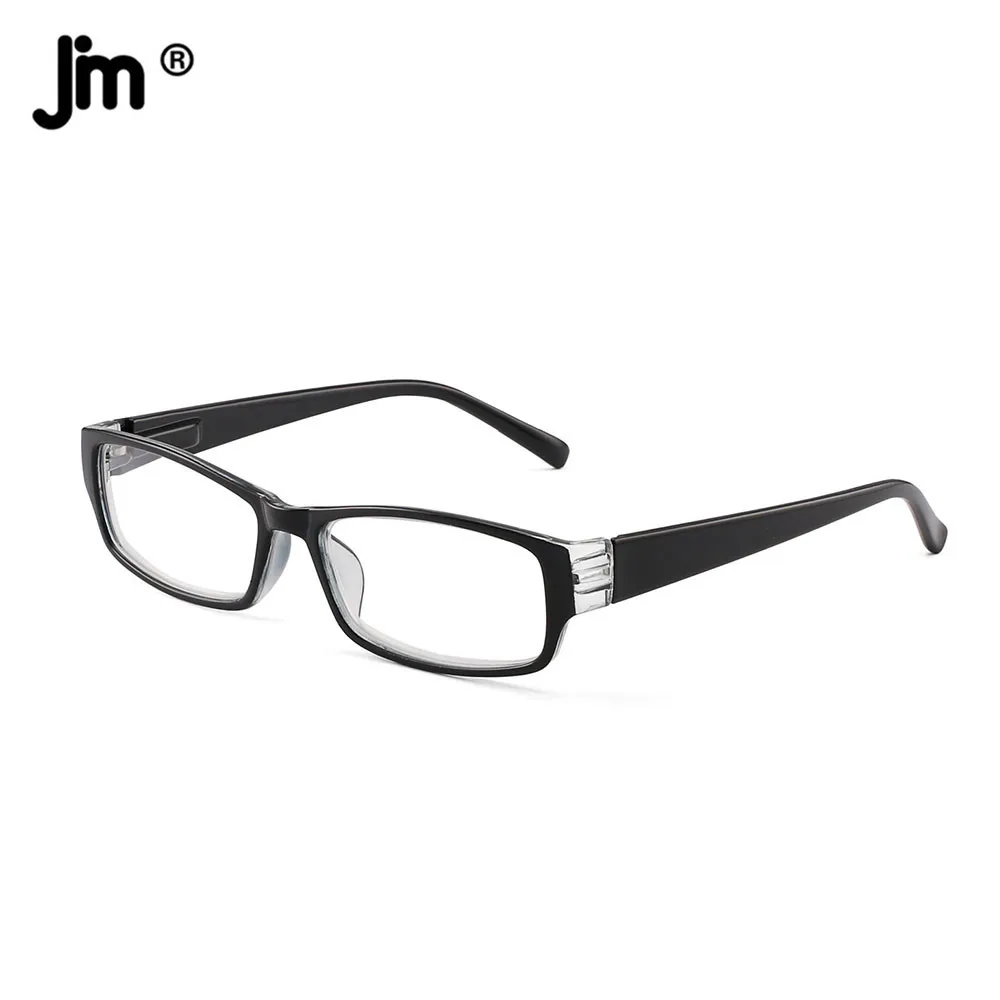 JM Rectangle Women Men Reading Glasses Spring Hinge Magnifier Diopter Presbyopic Reading Glasses Square