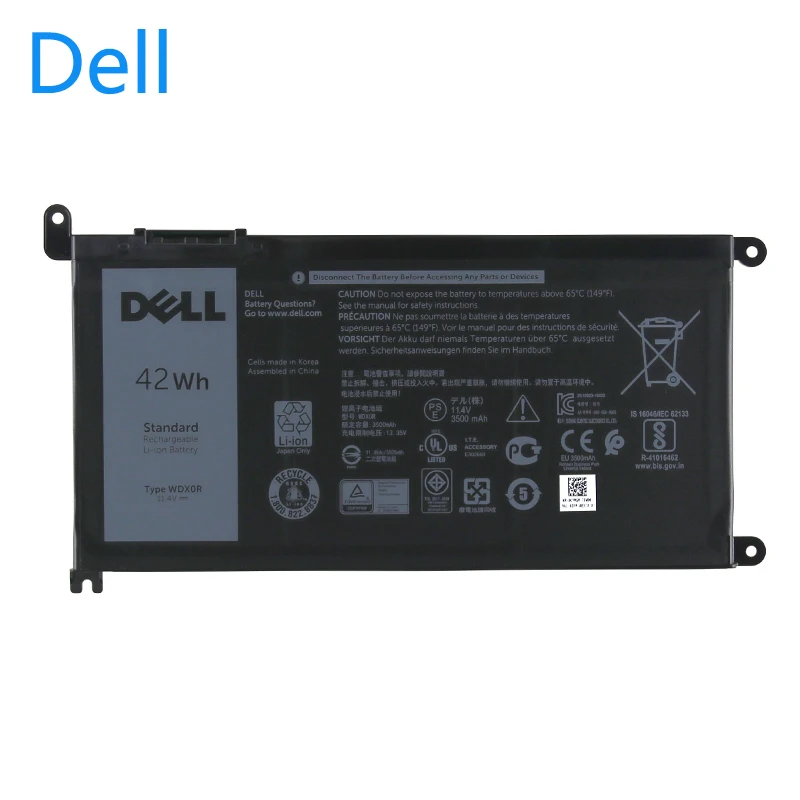 Dell ноутбук Батарея для dell inspiron 7460 7569 15 5578 5565 7472 7572 Latitude 14 3480 vostro 5468 5568 WDX0R 11,4 V