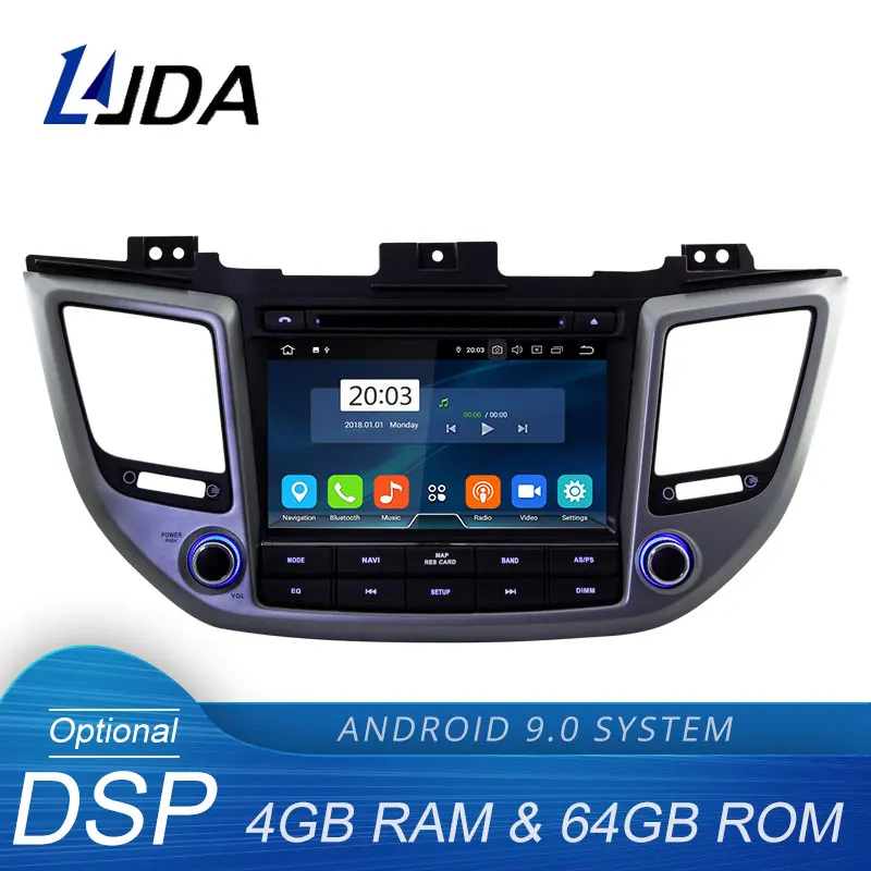 LJDA Android 9 0 автомобильный dvd плеер для hyundai Tucson/IX35 2016 2017 2018 2 Din Автомобильный Радио gps