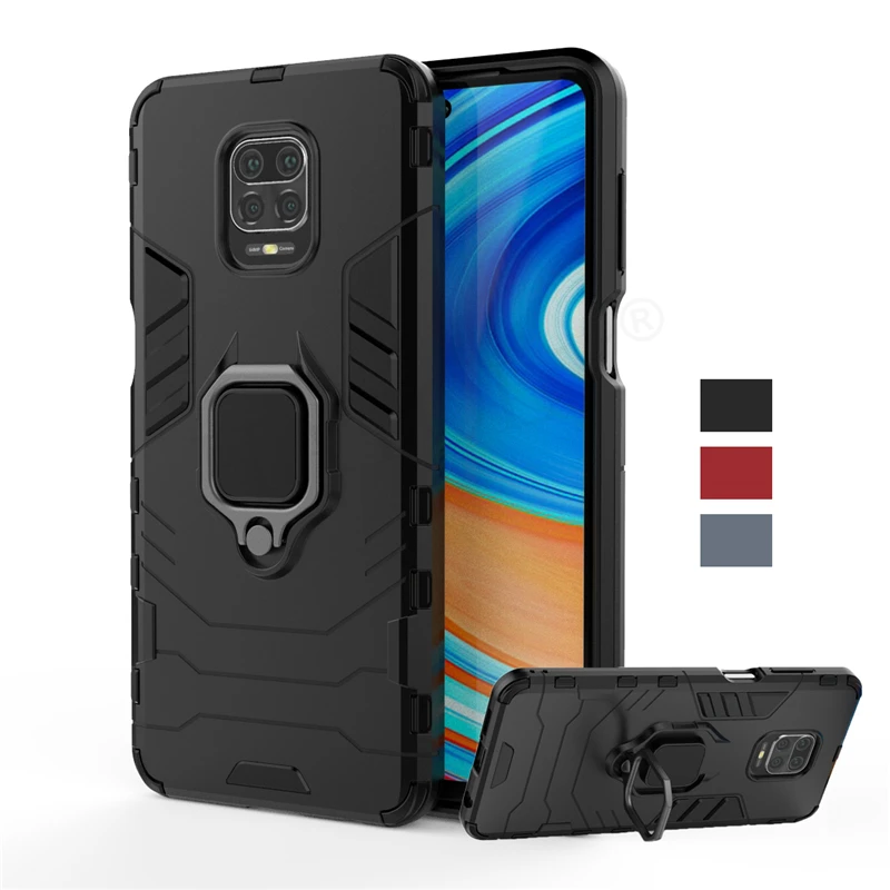 For Xiaomi Redmi Note 9 Case Redmi Note 9 Pro Case Shockproof Bumper Armor  Military Ring Holder Magnetic Hard Case Cover - Mobile Phone Cases & Covers  - AliExpress