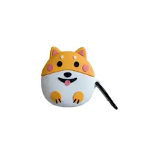 Lovely Dog Style Protective Case Silicone Cover with Carabiner for Airpods 1/2 for smart watch