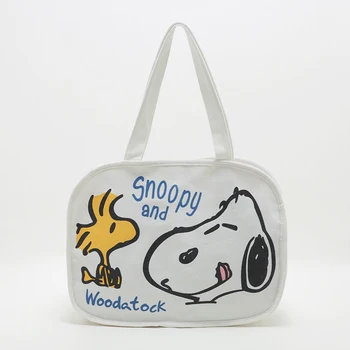 

WULI SEVEN Women Cute Cartoon Dog Graffiti Canvas Single Shoulder Bag