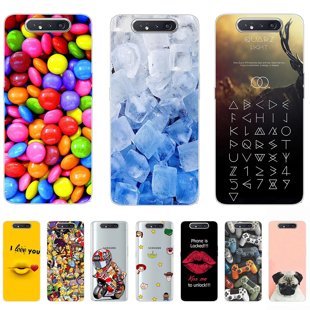 

Case for Samsung Galaxy A80 Transparent Luxury Cute Design on Galaxy A 80 Non Slip Dirt Resistant Full Protective Fitted Case