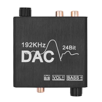 

Metal Audio Adapter Amplifier 3.5mm Jack Digital To Analog Converter Decoder 192KHz Coaxial Toslink Stereo Portable Home Cinema