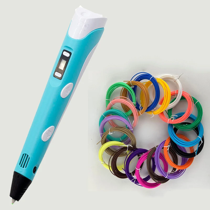 3d caneta para crianças 3d desenho impressão caneta com tela lcd compatível pla filamento brinquedos para crianças presente de aniversário natal