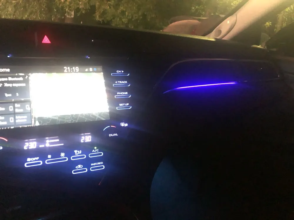 Автомобильный Внутренний светодиодный атмосферный декоративный светильник для Toyota Camry Altis XV70 для Daihatsu - Испускаемый цвет: Dark Blue