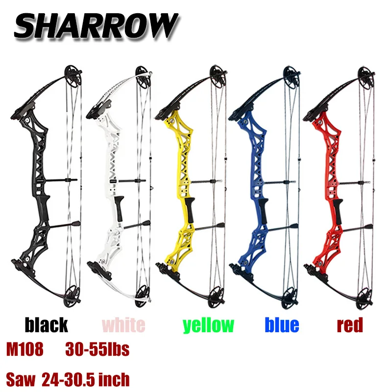 

Archery 1pc M108 Compound Bow 30-55lbs Adjustable IBO 300FPS Hunting Bow Right Hand Outdoor Shooting Game Accessroies