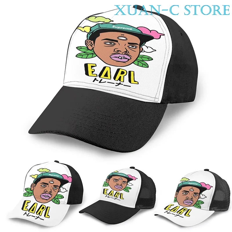 Толстовка Earl баскетбольная Кепка для мужчин и женщин модная черная шляпа унисекс с принтом