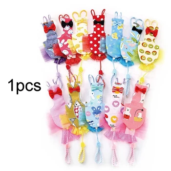 

Cute Cartoon Candy Color Parrot Flight Suit With Bow Lace Border Pet Bird Diaper