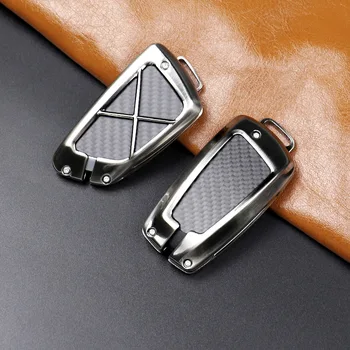 

Zinc alloy Real Carbon Fiber Key Case Cover For BMW X6 X5 X1 X5M X6M MPV 218i F86 F85 F48 F46 F45 F16 F15 Key Shell Sticker