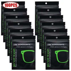 100Pcs Portable Camera Lenses Eyeglasses For Glasses Anti Fog Wipes Tablets Multifunction Screens Defogger Cloth Microfiber