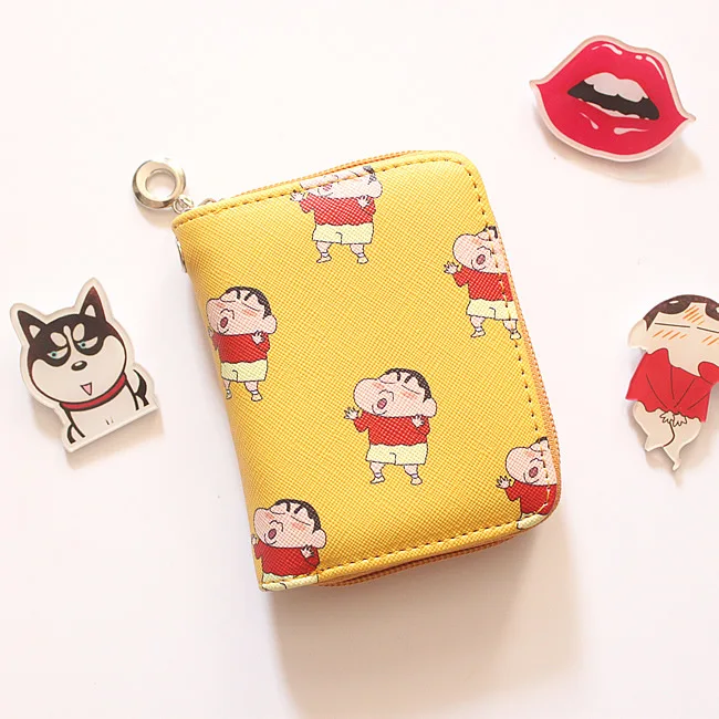 13 Crayon Shinchan портмоне мультфильм аниме женские Девушки короткий кошелек на молнии