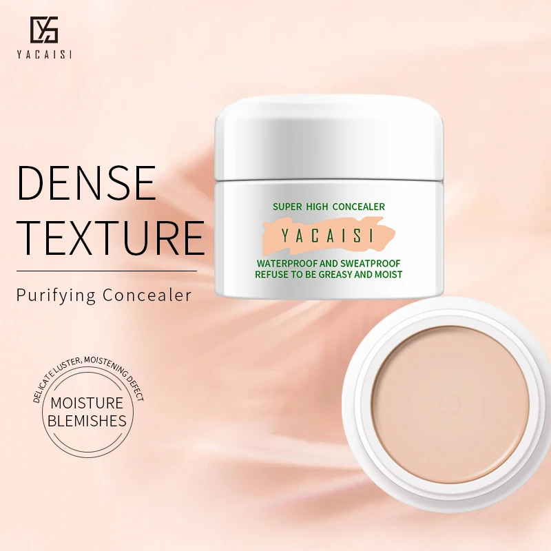 YACAISI Full Coverage Concealer Cream Soft Smooth Makeup Base Face Corrector Creams Skin Brighten Foundation Cosmetics Creams