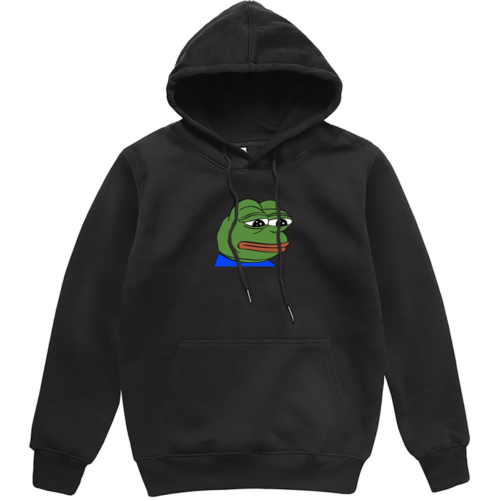 Sad Frog, принт, мужские толстовки, хип-хоп, спортивная одежда, пуловер, мужской, Harajuku, флис, длинный рукав, толстовки с капюшоном, повседневные топы для мужчин