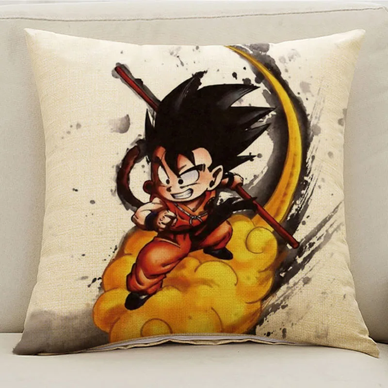 Mling 1 шт. 45x45 см Dragon Ball Сунь Укун мультяшная наволочка в стиле аниме льняная Подушка для поясницы декоративная наволочка