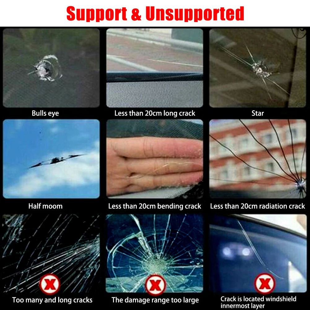 Набор для ремонта автомобильных стекол и треснувшего стекла инструменты сделай