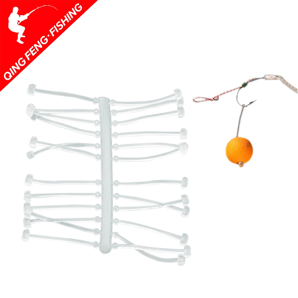 

5Cards/120Stops Carp Fishing Hair Rig Fishing Bait Stop Pop Up Rig Stoppers Clear Color Boilie Inserts