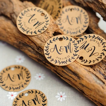 

Y13 100pcs 3.5 cm round wedding decoration handmade customized with own logo bakery wedding invitations labels thank you cards