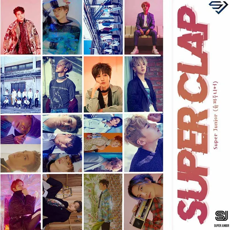 16 шт./компл. высокое качество KPOP SUPER JUNIOR возврата супер CLAP альбом HD фото карты Бумага карты самодельные ЛОМО карта Фотокарта