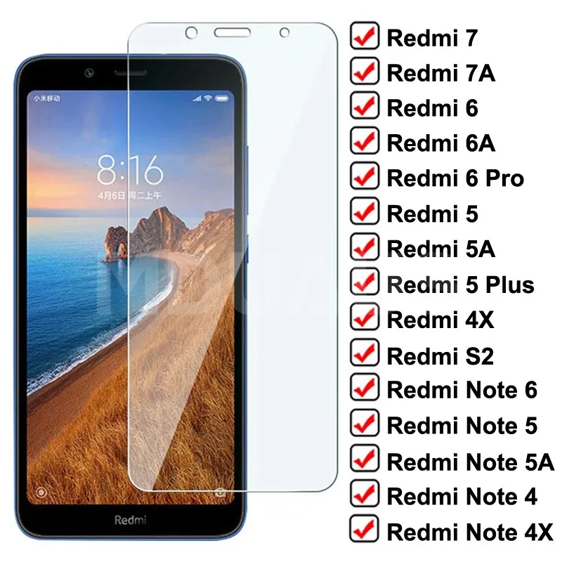 9D Экран протектор Стекло на Redmi 5 Plus 5A 4X S2 Go K20 7 7A 6 6A Note 4 Pro Чехол с пленкой из